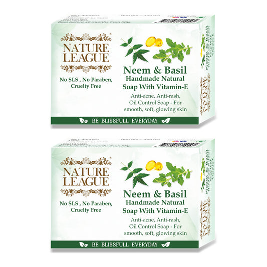 NEEM & BASIL Natural Skin Nourishing Handmade Soap