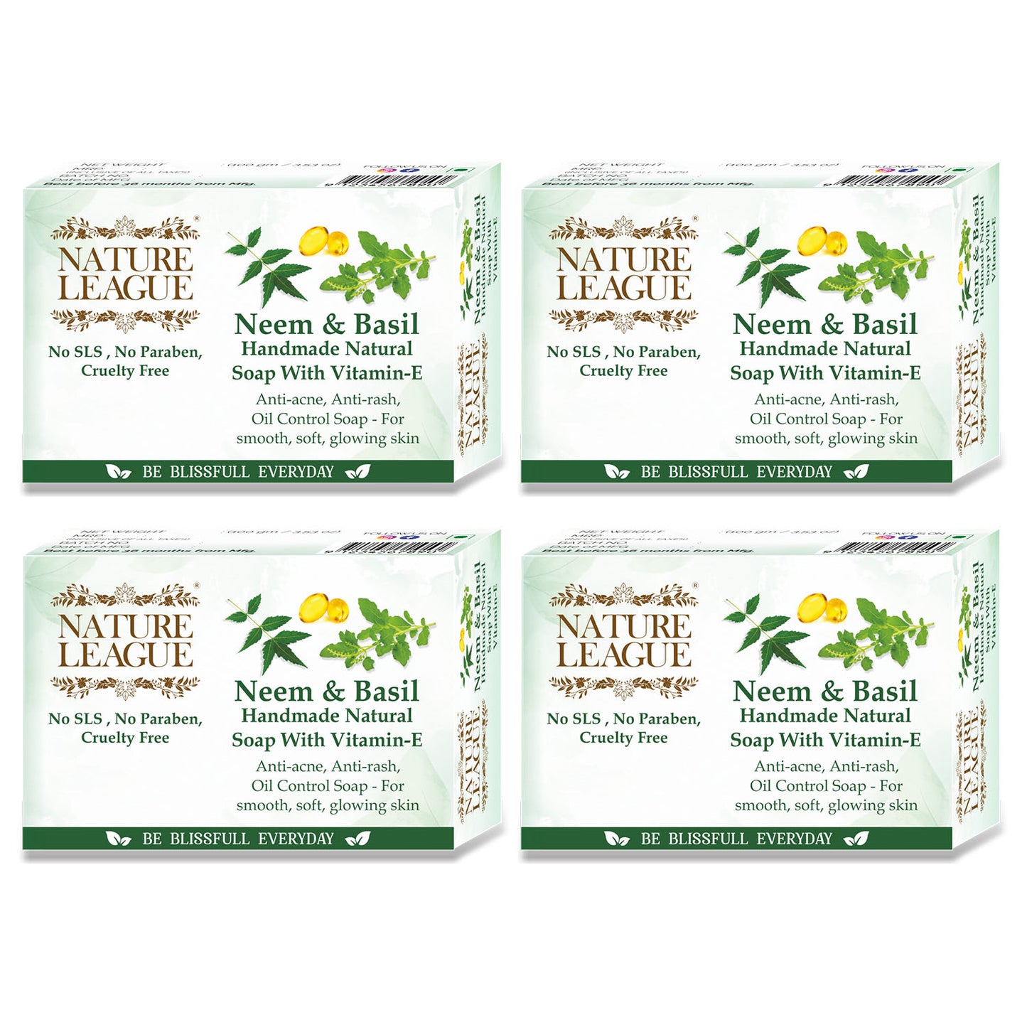 NEEM & BASIL Natural Skin Nourishing Handmade Soap