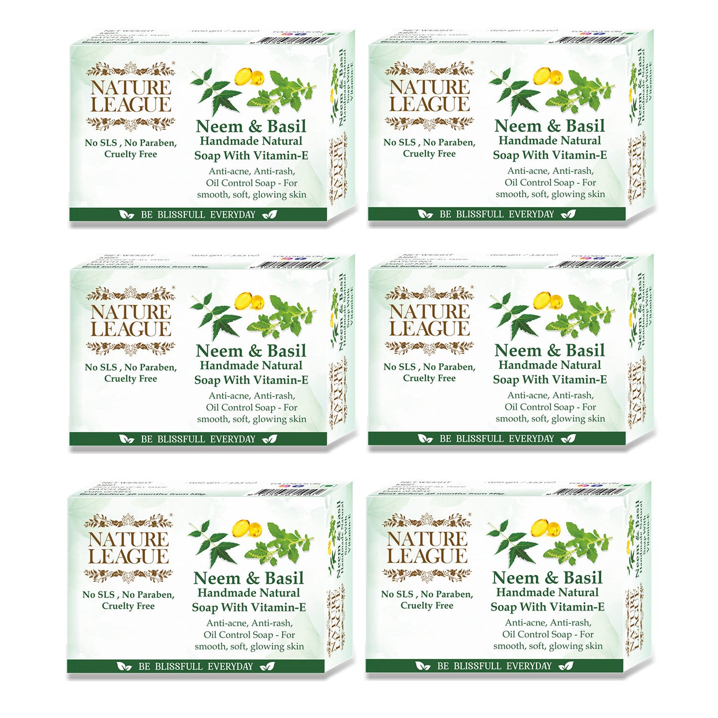 NEEM & BASIL Natural Skin Nourishing Handmade Soap