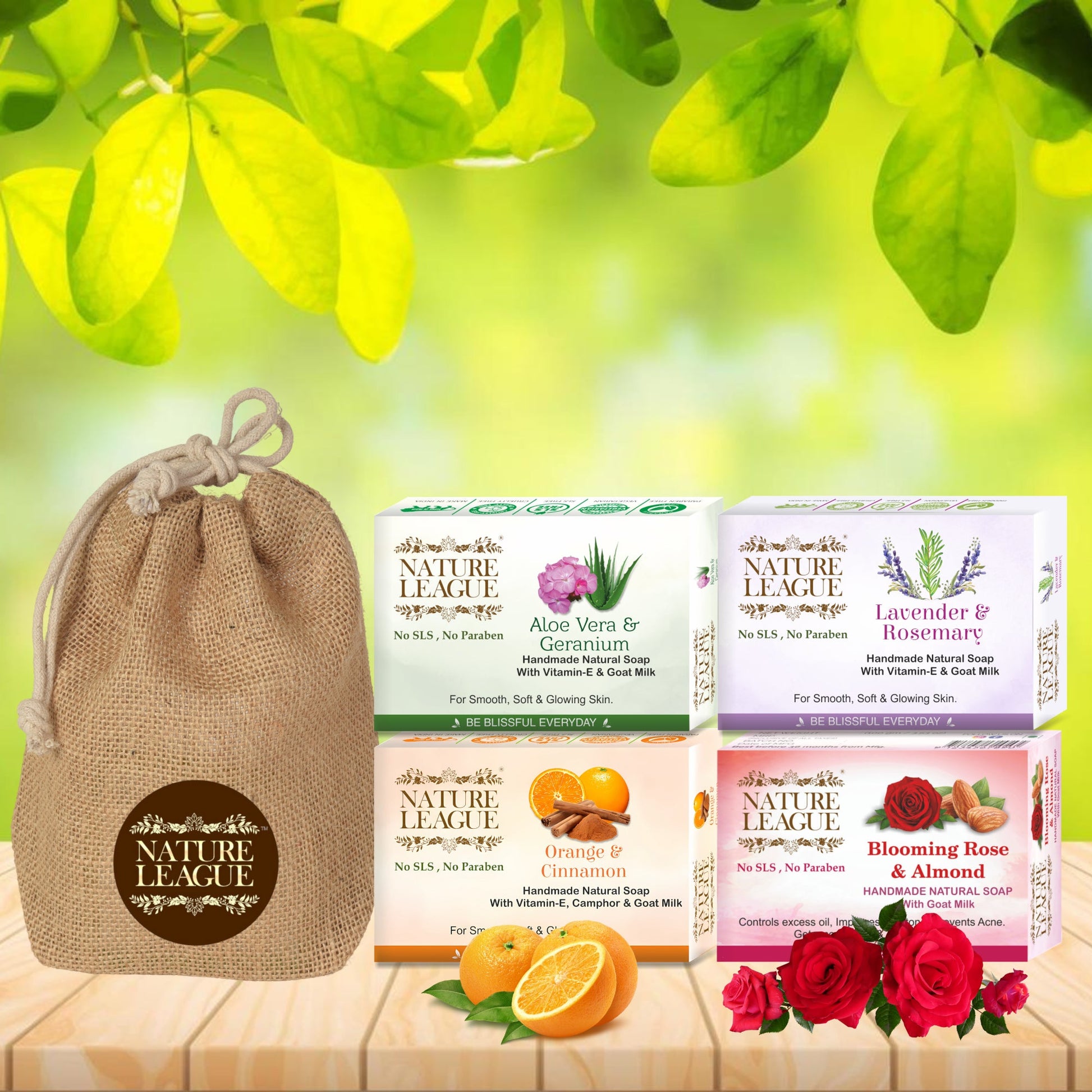 Natural Skin Nourishing Handmade Soap Combo Gift Bag