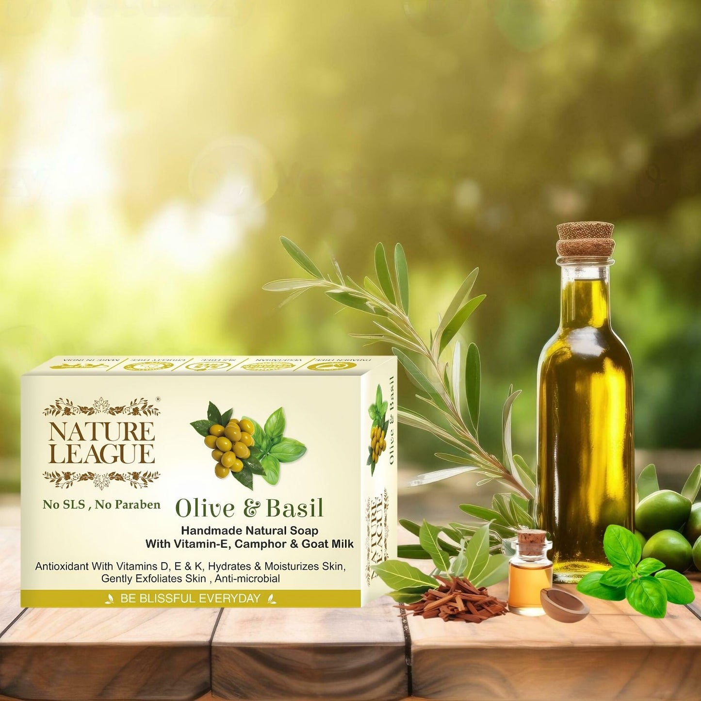 OLIVE & BASIL Natural Skin Nourishing Handmade Soap