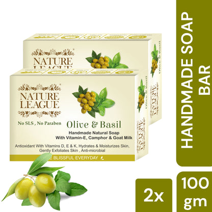 OLIVE & BASIL Natural Skin Nourishing Handmade Soap