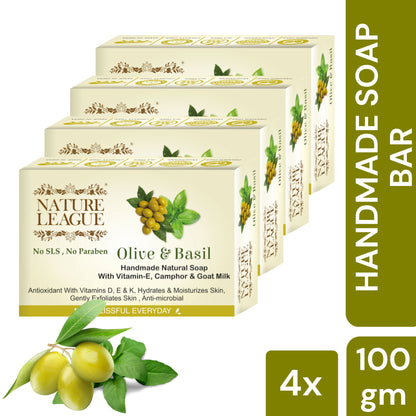 OLIVE & BASIL Natural Skin Nourishing Handmade Soap