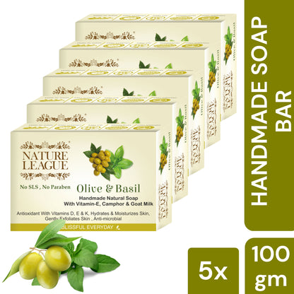 OLIVE & BASIL Natural Skin Nourishing Handmade Soap