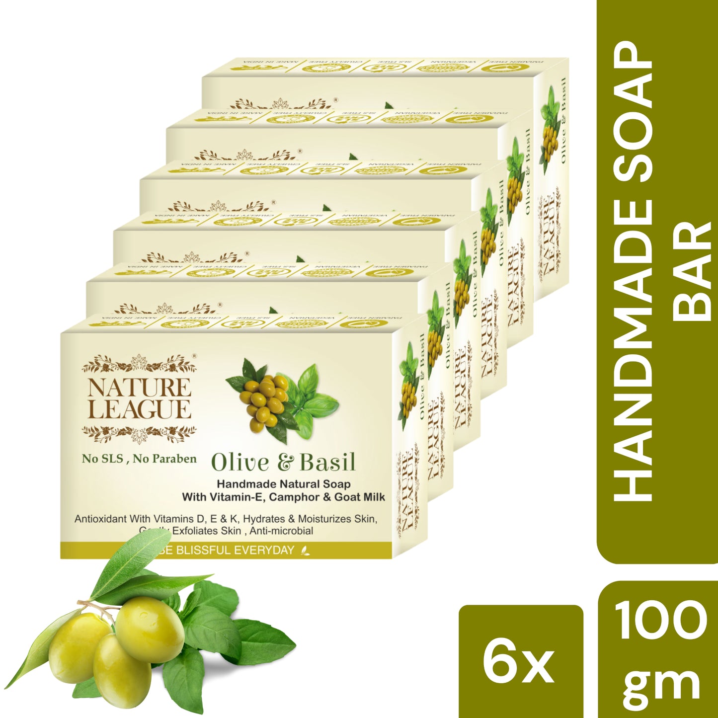 OLIVE & BASIL Natural Skin Nourishing Handmade Soap