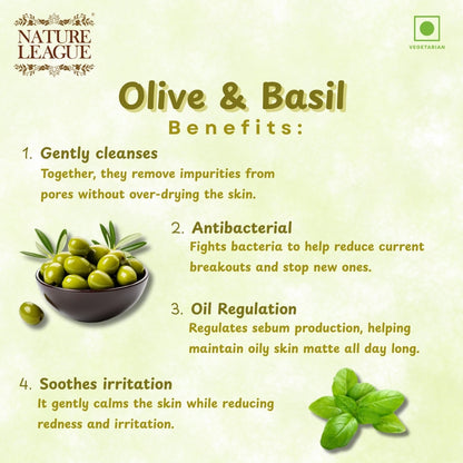 OLIVE & BASIL Natural Skin Nourishing Handmade Soap