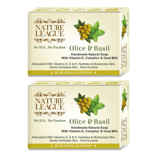 OLIVE & BASIL Natural Skin Nourishing Handmade Soap