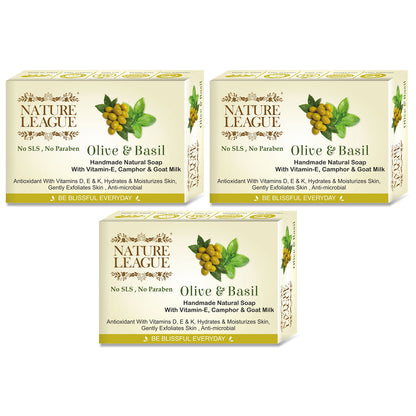 OLIVE & BASIL Natural Skin Nourishing Handmade Soap