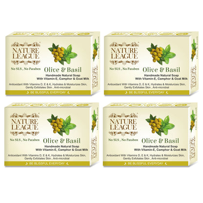 OLIVE & BASIL Natural Skin Nourishing Handmade Soap