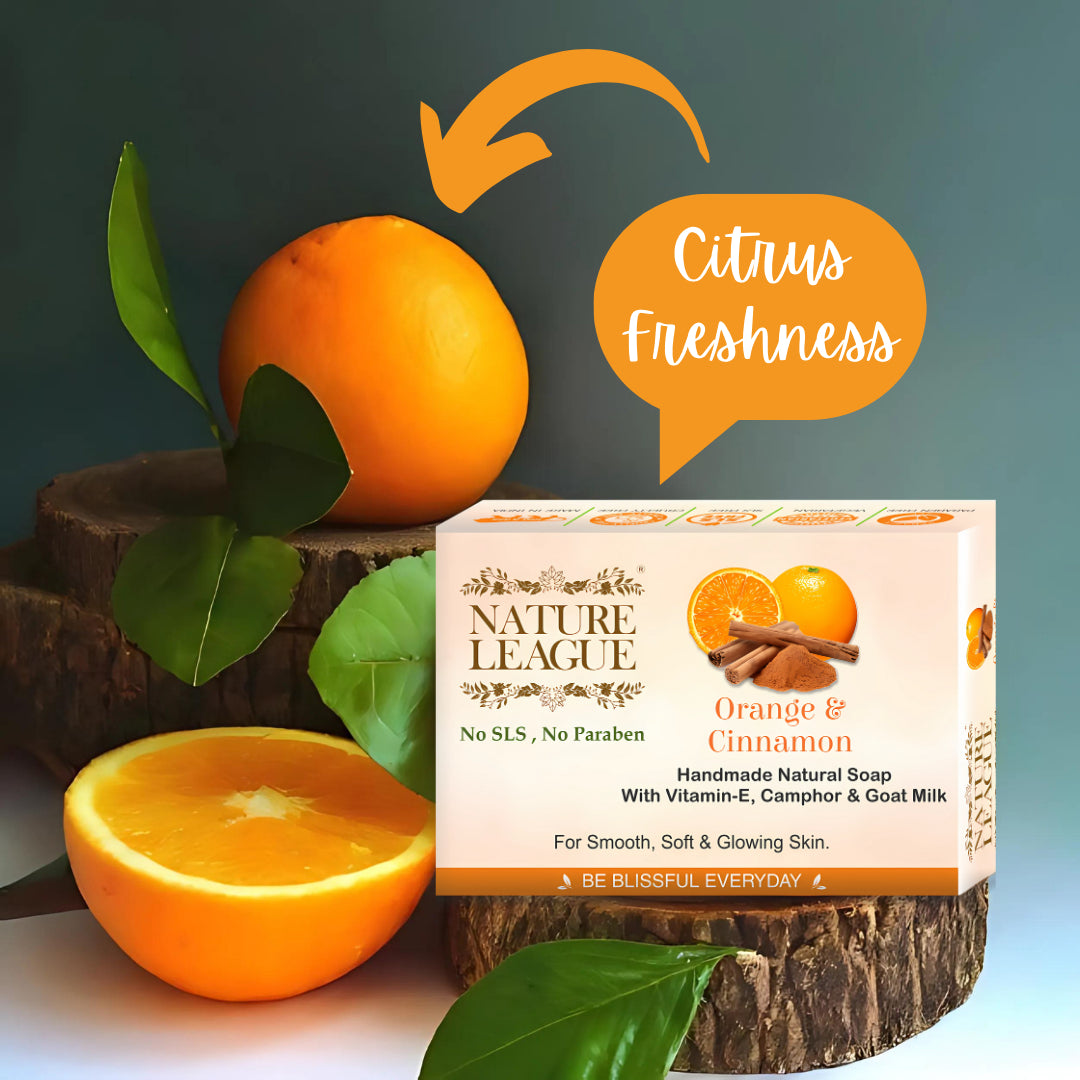 ORANGE & CINNAMON Natural Skin Nourishing Handmade Soap