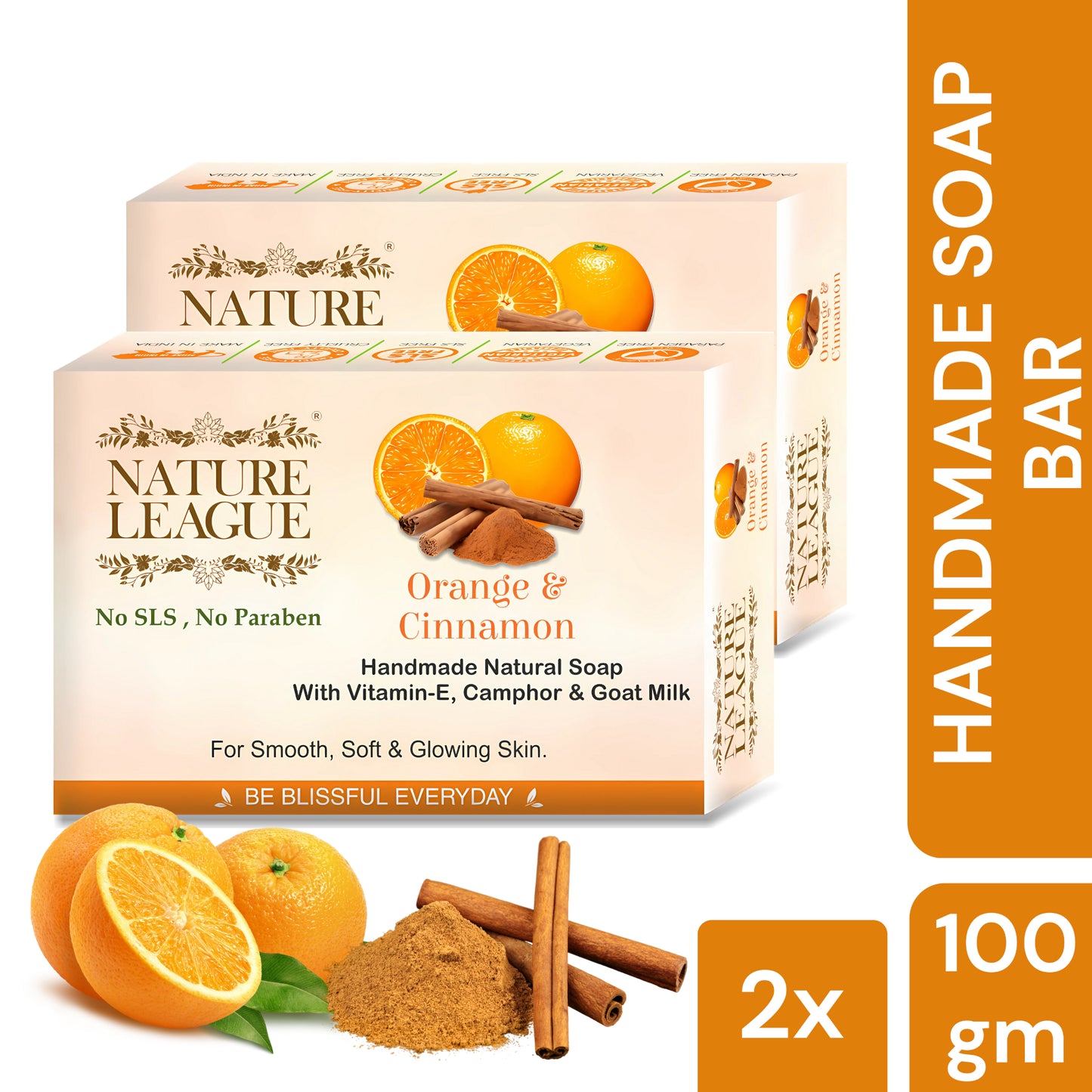 ORANGE & CINNAMON Natural Skin Nourishing Handmade Soap