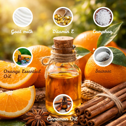 ORANGE & CINNAMON Natural Skin Nourishing Handmade Soap