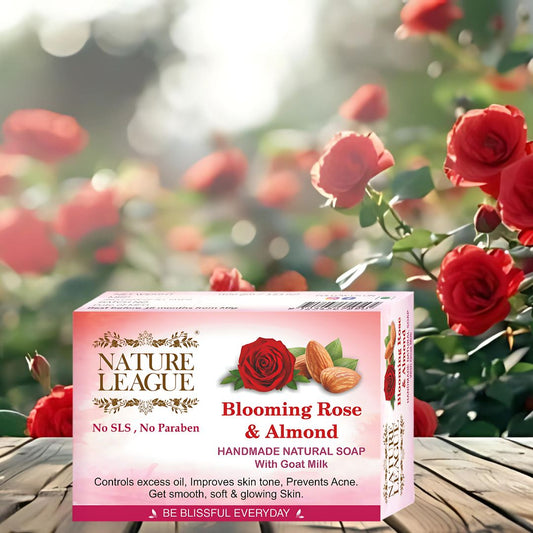 BLOOMING ROSE & ALMOND Natural Skin Nourishing Handmade Soap