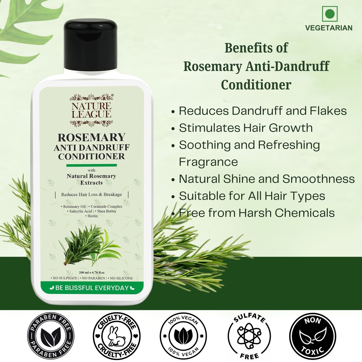 ROSEMARY Anti-Dandruff & Anti-Hair Fall Conditioner - 200ml