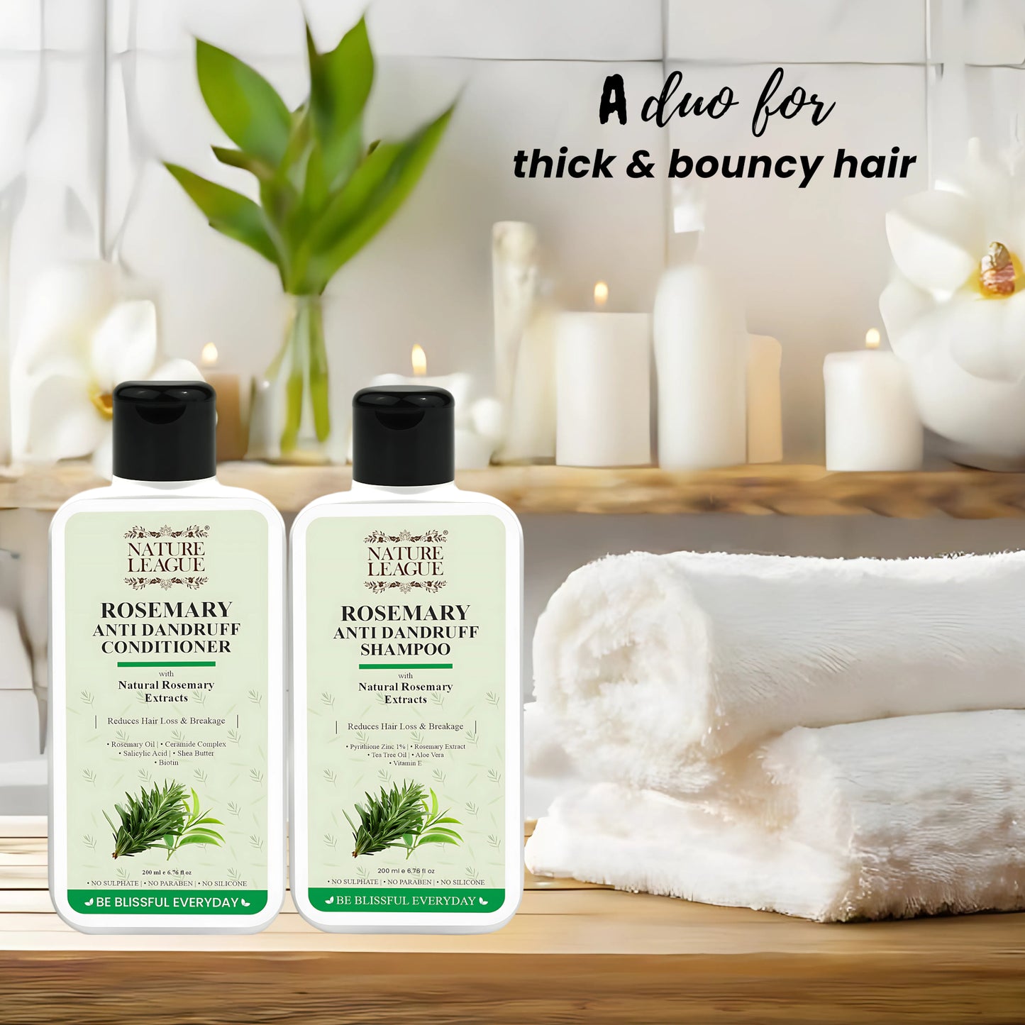 ROSEMARY Anti-Dandruff & Anti-Hair Fall Shampoo + Conditioner Combo Set (Pack of 2)