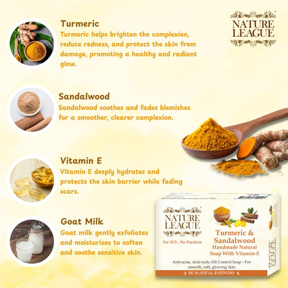 TURMERIC & SANDALWOOD Natural Skin Nourishing Handmade Soap