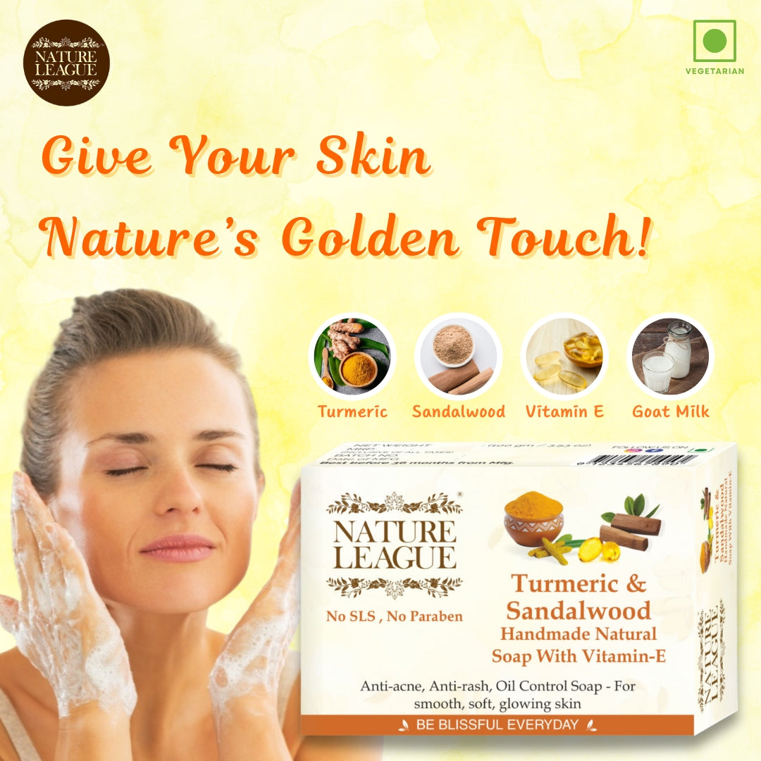 TURMERIC & SANDALWOOD Natural Skin Nourishing Handmade Soap