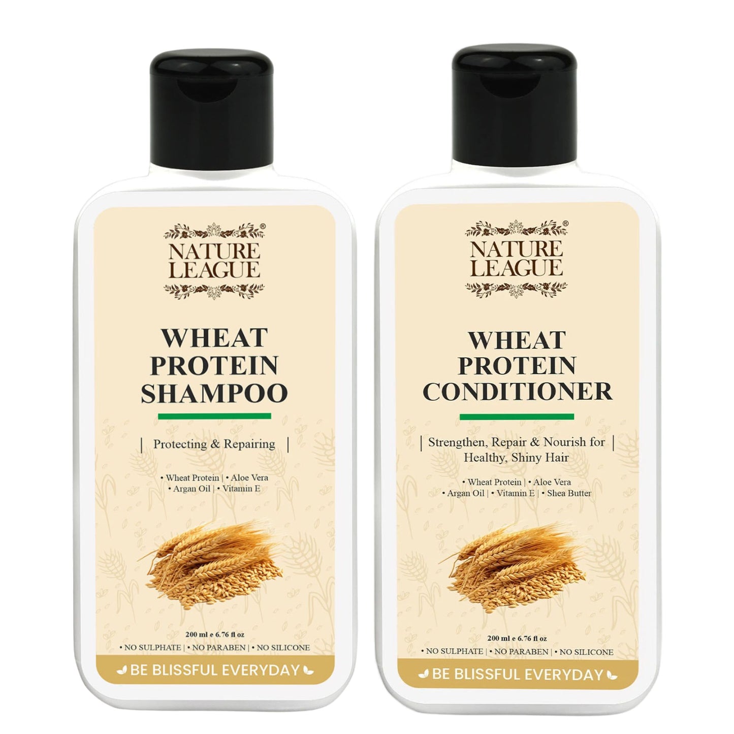 WHEAT PROTEIN Anti-Frizz & Damage Repairing Shampoo + Conditioner Combo Set (Pack of 2)