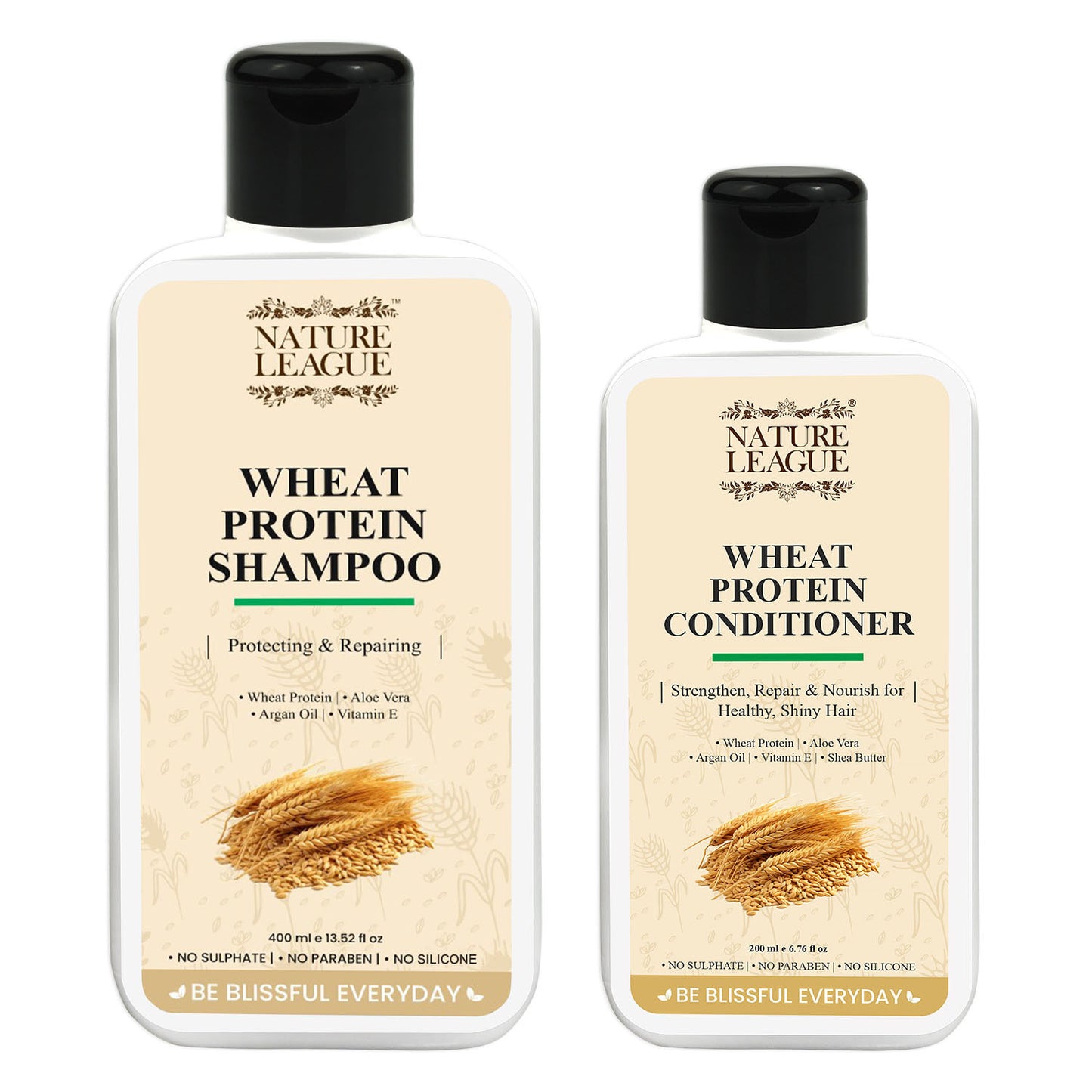 WHEAT PROTEIN Anti-Frizz & Damage Repairing Shampoo + Conditioner Combo Set (Pack of 2)