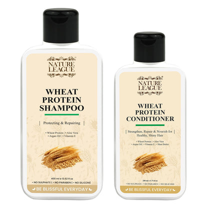 WHEAT PROTEIN Anti-Frizz & Damage Repairing Shampoo + Conditioner Combo Set (Pack of 2)