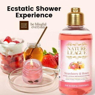 NATURE LEAGUE STRAWBERRY AND HONEY NATURAL, LUSTROUS, SKIN NOURISHING BODYWASH 