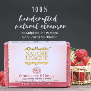 NATURE LEAGUE STRAWBERRY AND HONEY – 100% Natural Handmade Soap